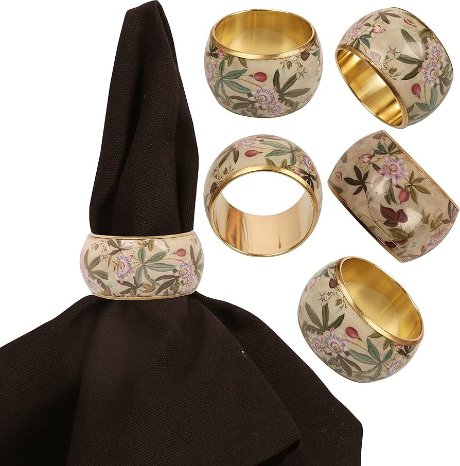 Gorgeous Beautifully Handcrafted Eye Catching Colorful Floral Petals Patterns Large Size Gold Ton... | Amazon (US)