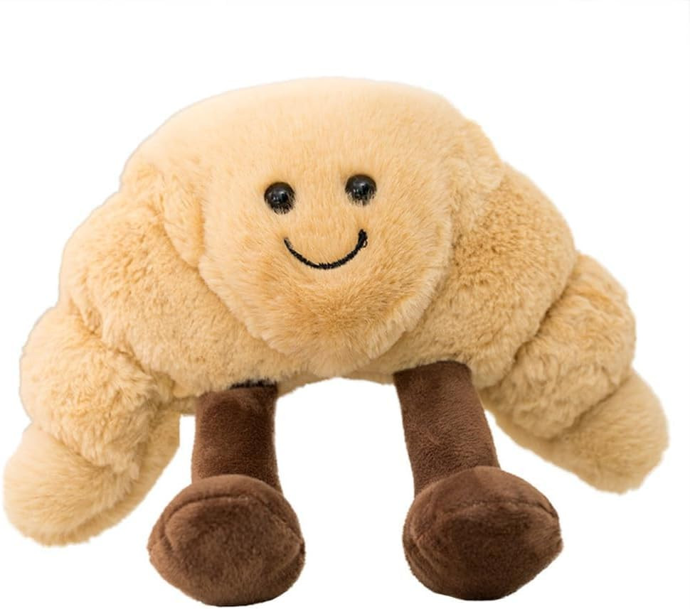 Croissant Plush Toy Cute Bread Pillow Stuffed Animals Funny Soft Food Plushies | Amazon (US)