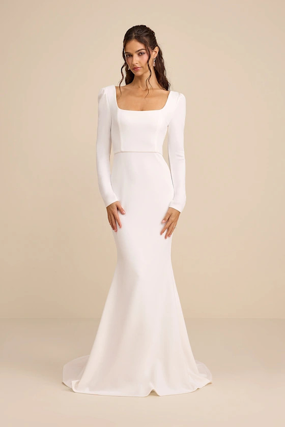 Jilla White Backless Long Sleeve Maxi Dress | Lulus