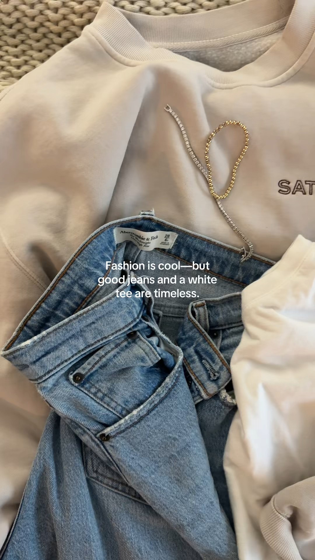 Trends come and go, but a white tee, good denim, and simple jewelry will always hit. Added a neutral crew sweatshirt and my Pavoi diamonds for that effortless fall look. All linked in my LTK (second button in bio).


#OOTD #ClassicStyle #AffordableFashion #TimelessWardrobe #FallOutfit

classic outfit ideas, jeans and white tee outfit, timeless fall outfit, minimalist mom style, affordable wardrobe staples, millennial fashion inspo, capsule wardrobe basics, chic neutral outfit, elevated everyday fashion, classic mom style