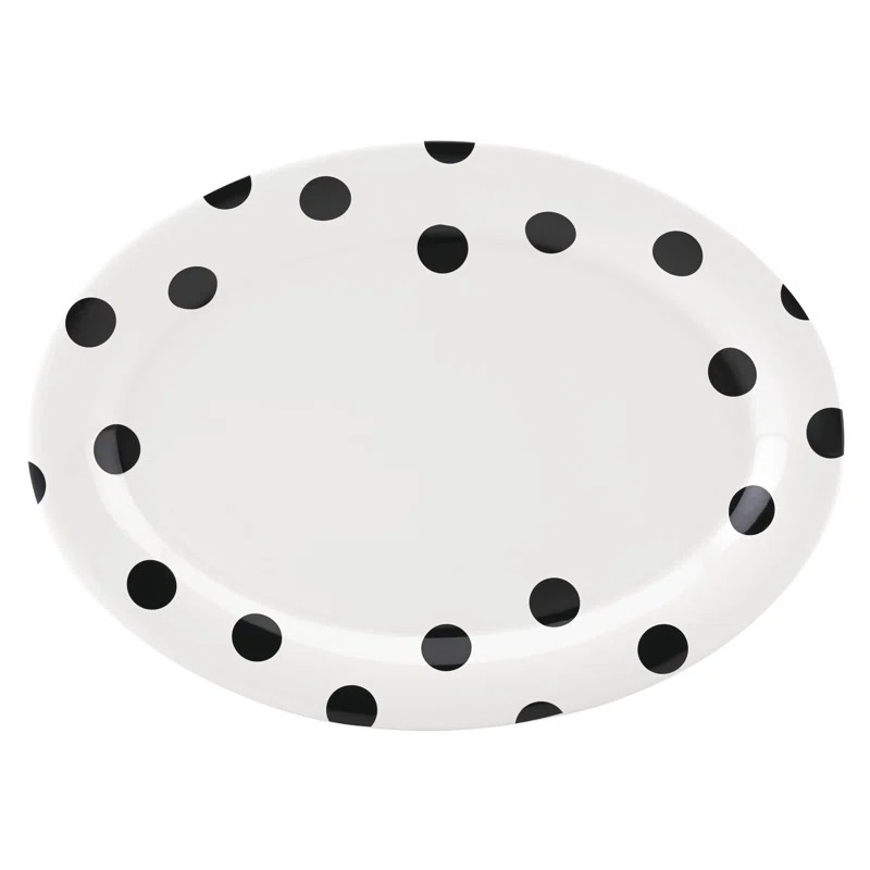 kate spade new york All in Good Taste Deco Dot Oval Platter | Wayfair North America