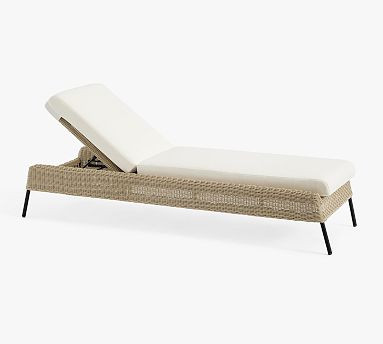 Tulum Stackable Single Chaise With High Performance Cushions | Pottery Barn (US)