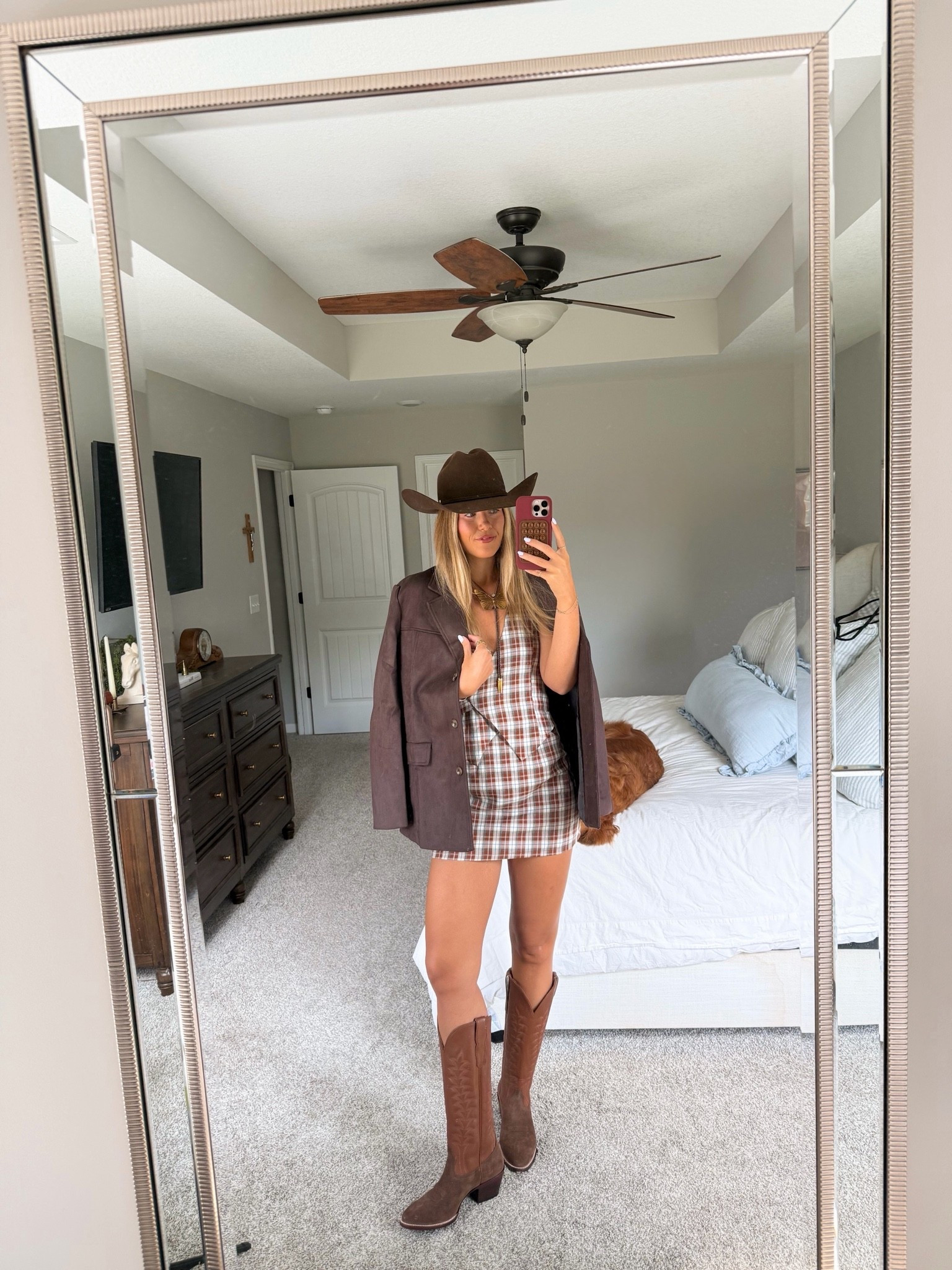 size small in dress and blazer! hat is from rods (linking similar) bolo tie from november maker (linking similar)

#LTKootd #LTKgrwm #LTKSeasonal