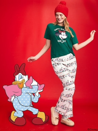 Old Navy x Disney Mid-Rise Printed Flannel Pajama Pants for Women | Old Navy (US)