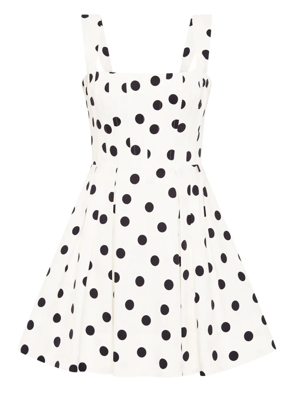 Rebecca Vallance square neck polka dot maisie mini dress - White | Farfetch Global