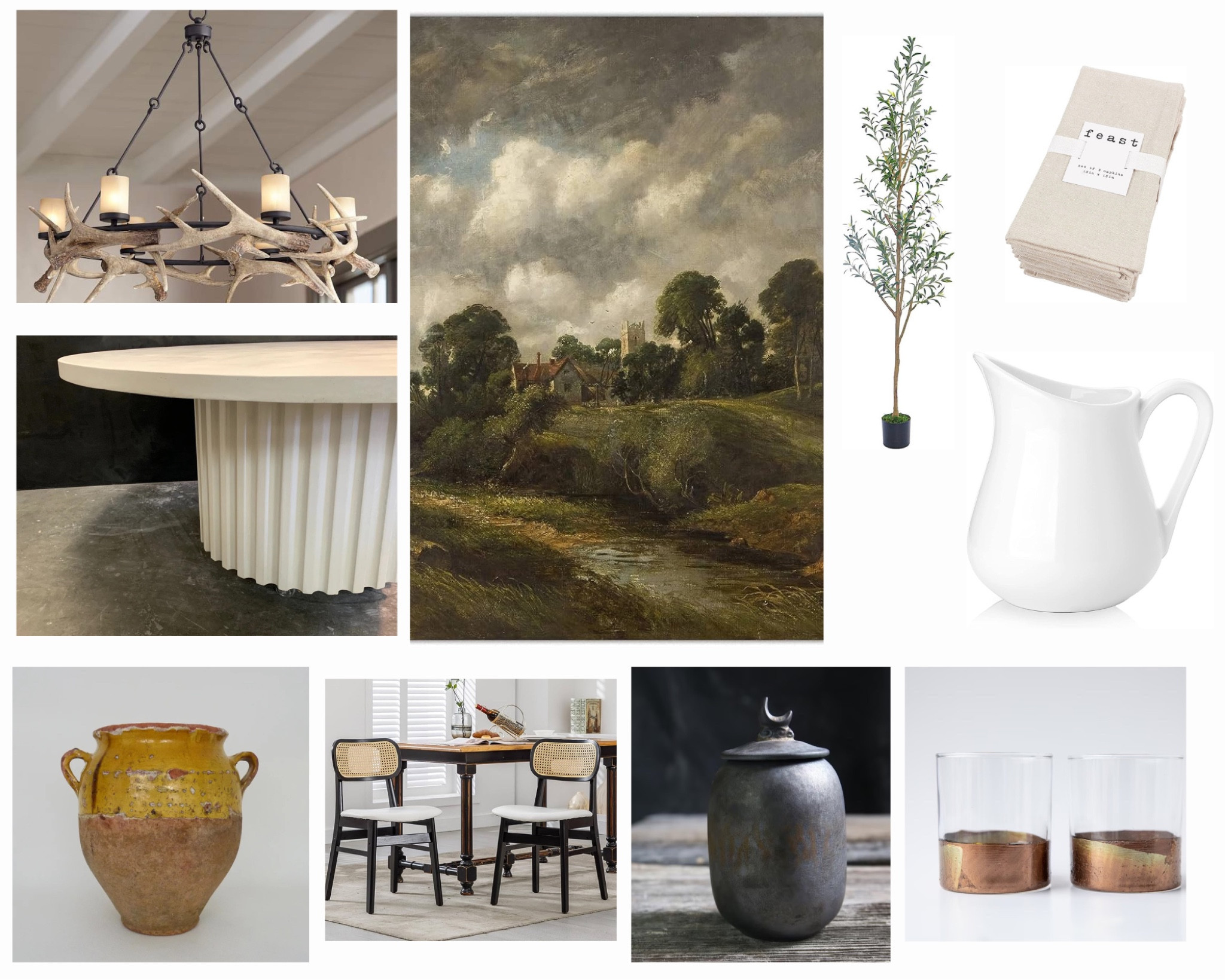 Vintage and new inspired finds. 

First of all this painting is what dreams are made of. It’s dark and moody yet calming and cozy. 

Concrete tables are currently my vibe, and pair it with an antler chandelier. 

Last but not least I’m a sucker for pots with patina or anything with patina really. 

Follow me on the liketoknowit app to shop these looks and more. Xoxo Heather 

#currentdesignsituation #houseenvy #finditstyleit #apartmenttherapy #artwork #concretetable #antlerchandilear #patina #designbytrade #housedecorinspo #etsyhomefinds #designbychoice #hnm_interiors_ #chateeau_du_sanctuaire 

#LTKstyletip #LTKhome #LTKFind