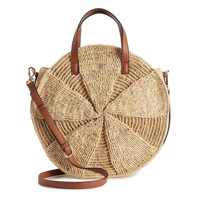 LC Lauren Conrad Straw Crossbody Bag, Brown | Kohl's