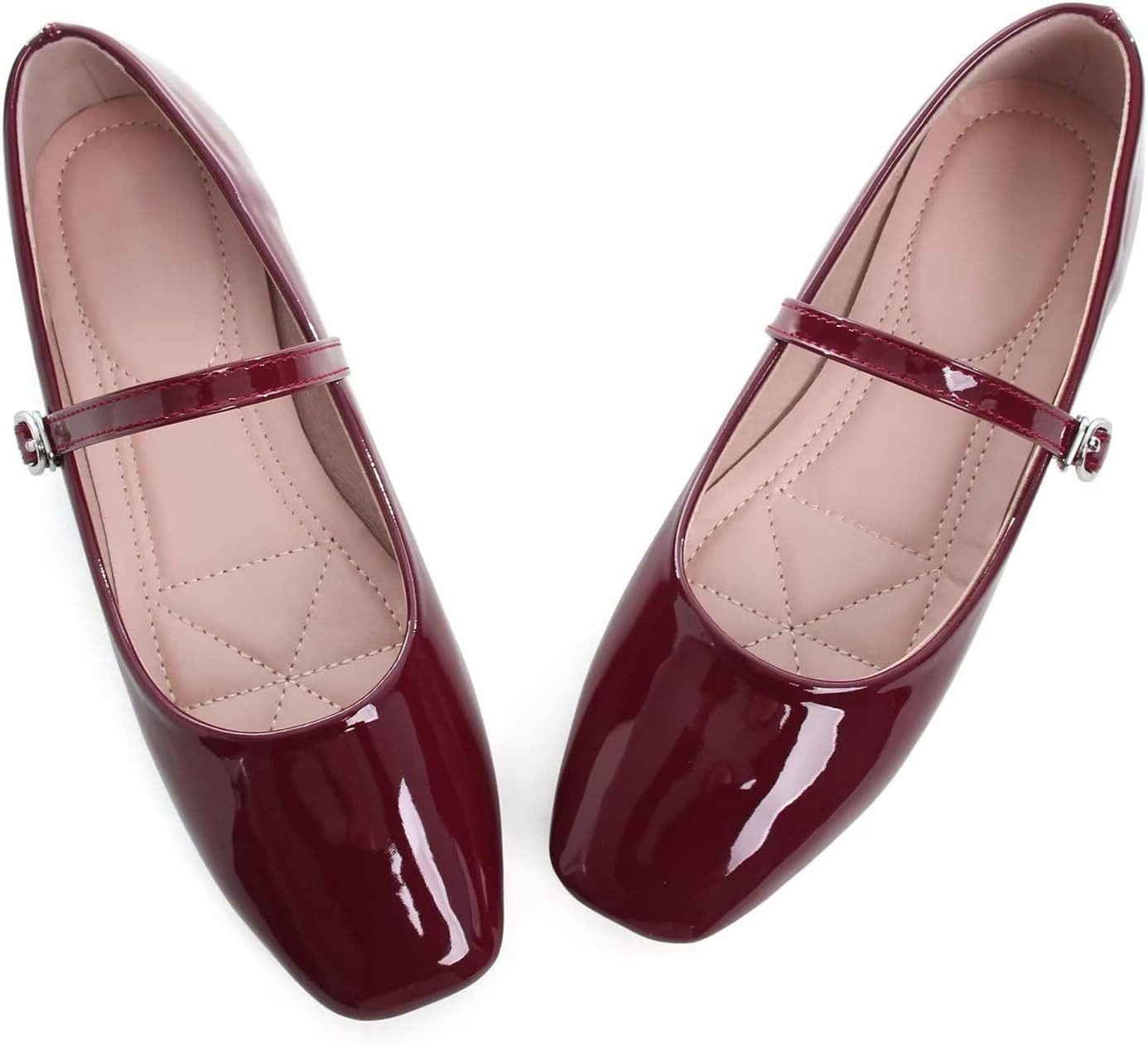 LUXINYU Women's Slip on Flats,Classy Round Toe Solid Classic Mary Jane Ballet Dance Shoes Soft Comfortable PU Flat Shoes | Amazon (US)