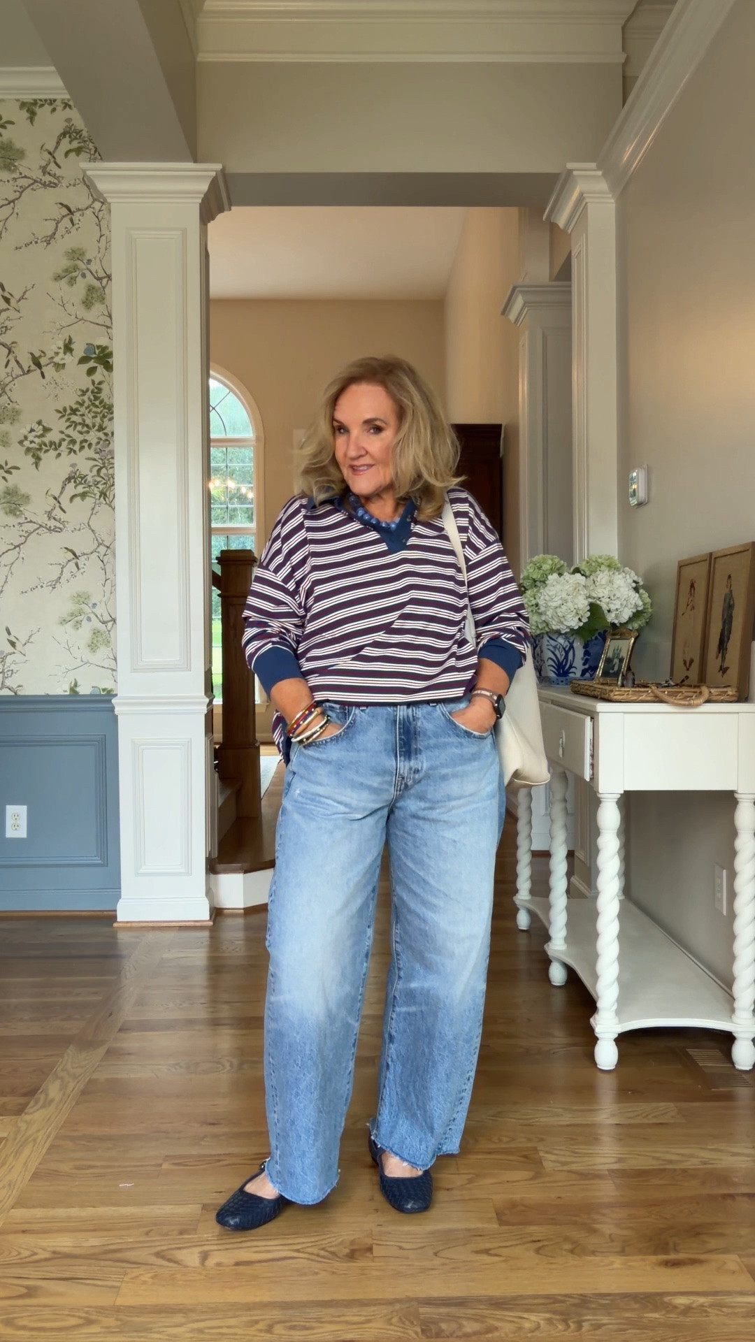 Top is def oversized. Super comfy and cute. Wearing a medium. Discount code NANETTE20
Jeans I found on sale but still a splurge. Wearing a 29 I love them
20% off my game day stack code NANETTE20

#LTKOver40 #LTKSaleAlert #LTKootd