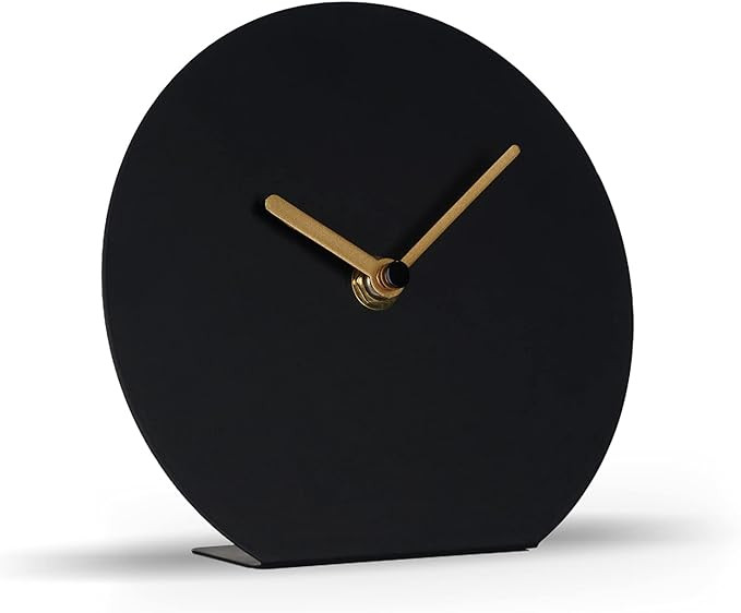 SOFFEE DESIGN 6'' One-Piece Table Clocks Without Scale Modern Minimalist Style Decoration, Iron S... | Amazon (US)