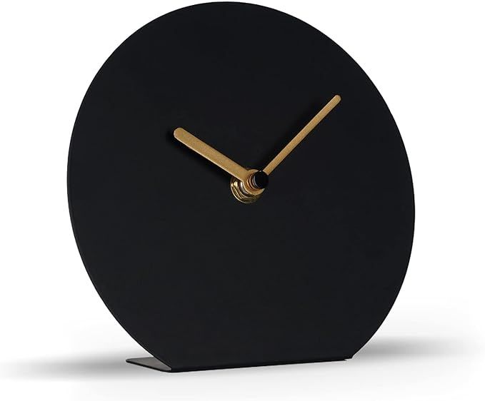 SOFFEE DESIGN 6'' One-Piece Table Clocks Without Scale Modern Minimalist Style Decoration, Iron S... | Amazon (US)