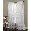 Decotex 1 Piece Gypsy Ruffled Shabby Chic Crushed Voile Sheer Window Curtain Treatment Panel Drap... | Amazon (US)