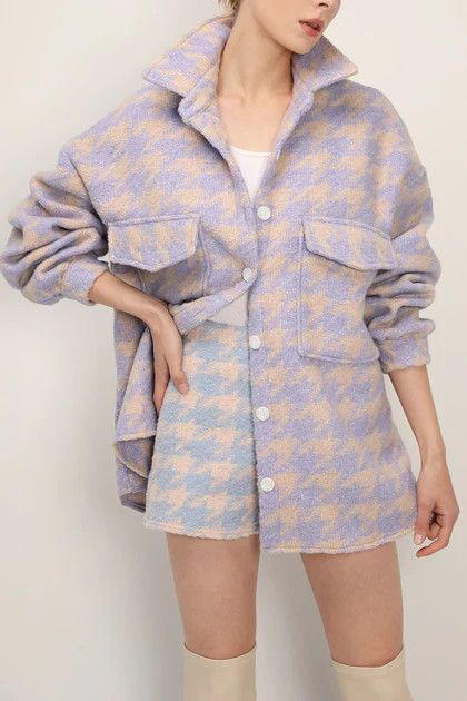 Hannah Houndstooth Shirt Jacket | Storets (Global)