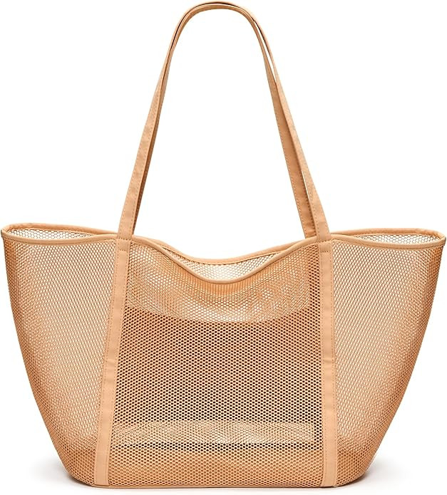 KALIDI FANCY FOREST Beach Mesh Tote Bag, Womens Shoulder handbag MAX 27L Grocery Bag | Amazon (US)