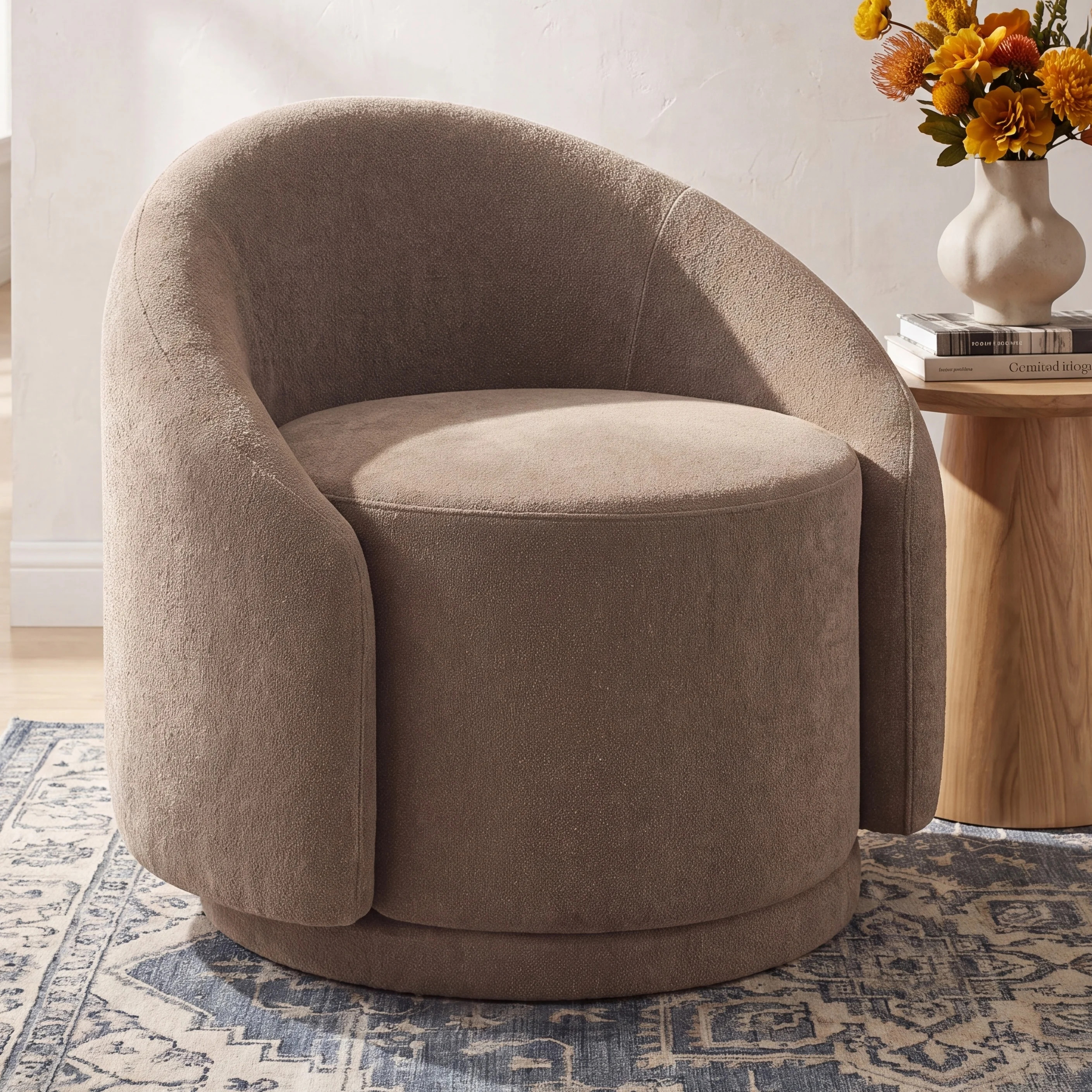 Pierre Upholstered Swivel Accent Chair | Wayfair North America