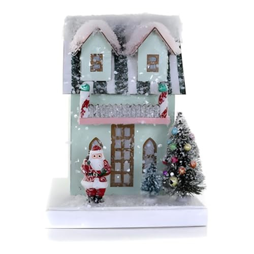 Cody Foster & Co Petite Mint House Decor, Festive Holiday Accent, Snow-Dusted, Green & White | Amazon (US)