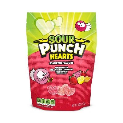 Sour Punch Valentine's Day Hearts Bag - 8oz | Target