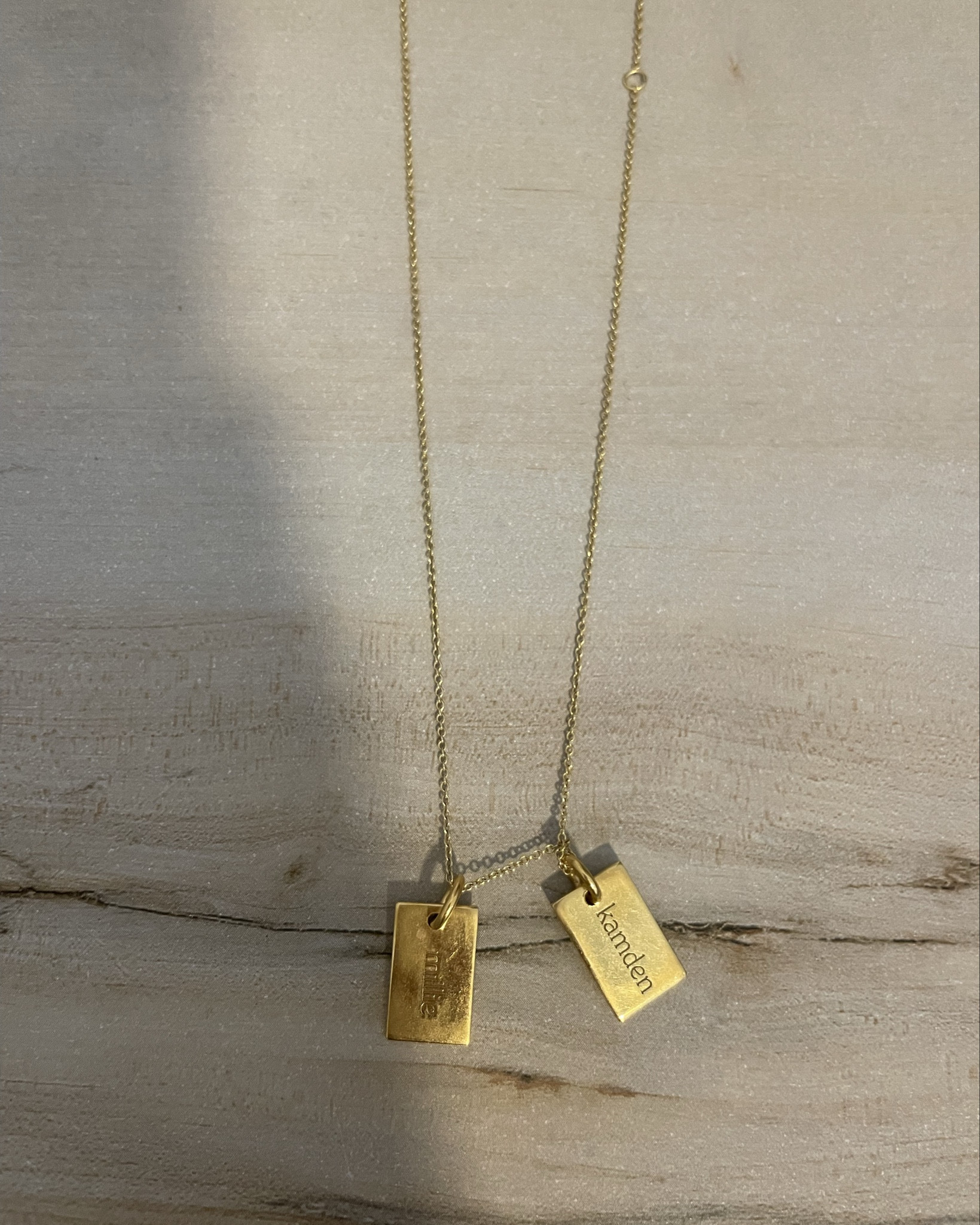 This name necklace would make a perfect gift for Mother’s Day! I added Millie & Kamden’s names as well as their birth dates. Completely customizable. 

#LTKGiftGuide