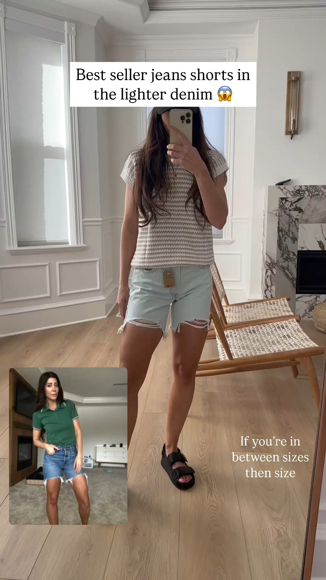 Fav denim and got them in the lighter denim (if you’re in between sizes size up)!! #casuallook #levishorts #springlook 

#LTKWatchNow #LTKFindsUnder100 #LTKSeasonal