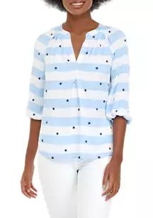 Women's Printed Peasant Blouse | Belk