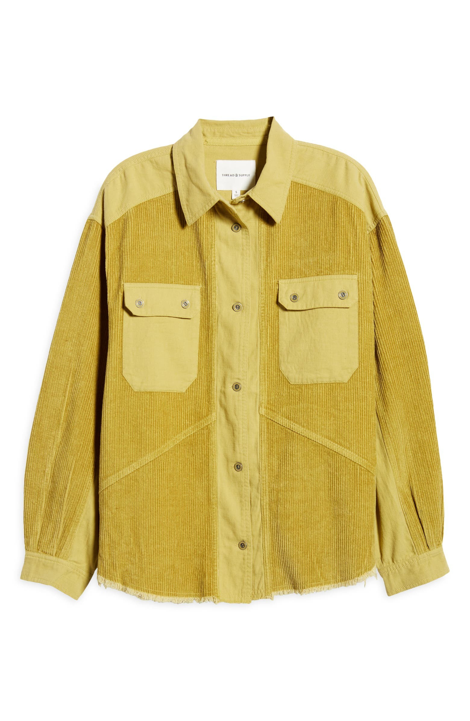 Frayed Corduroy Shirt Jacket | Nordstrom