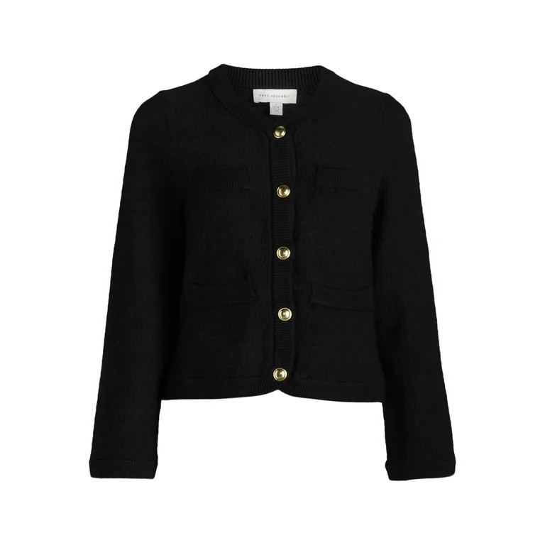 Free Assembly Women’s and Women 's Plus Welt Pocket Cardigan Sweater, Lightweight, Sizes XS-4X ... | Walmart (US)