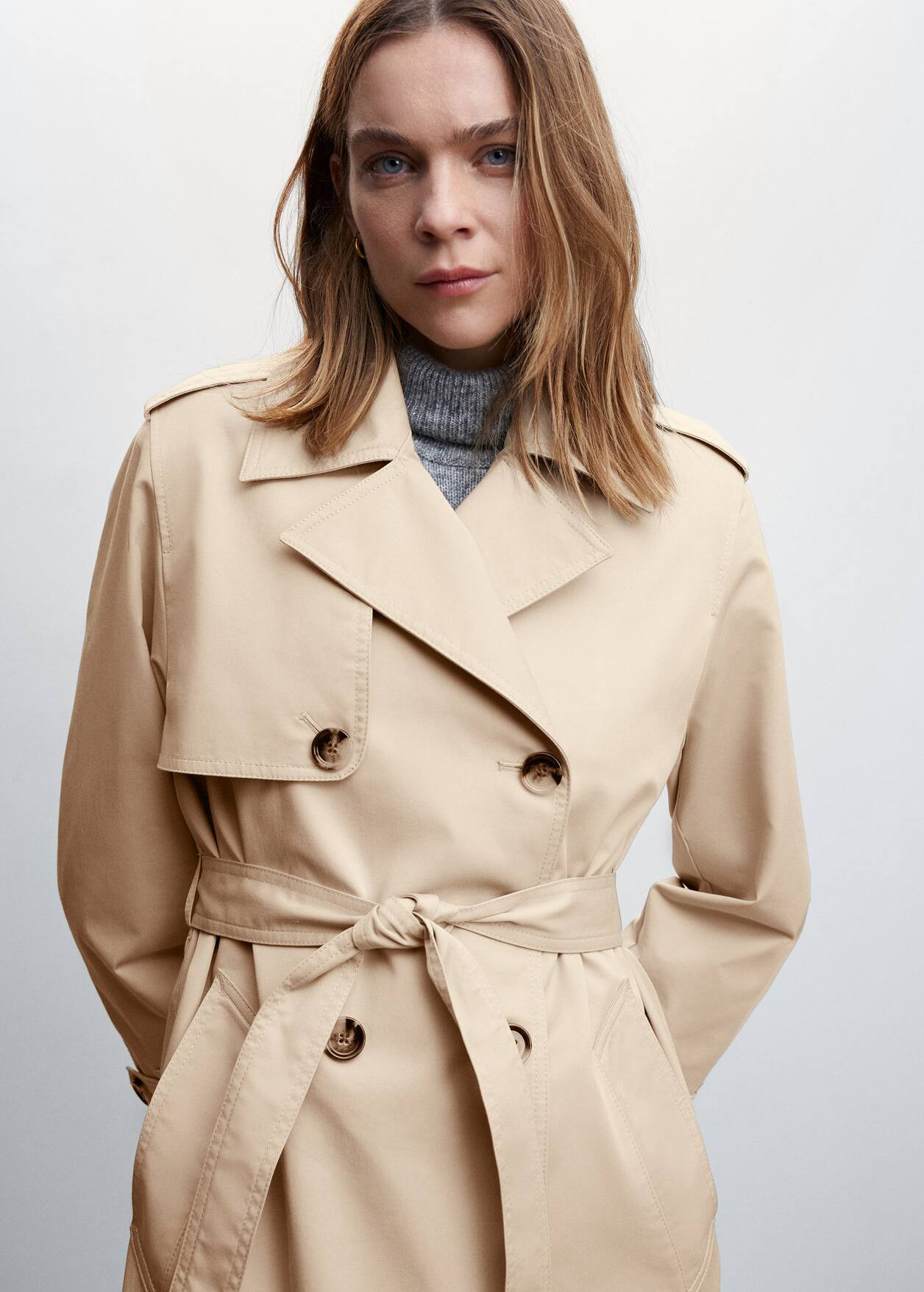 Double-button trench coat -  Women | Mango USA | MANGO (US)