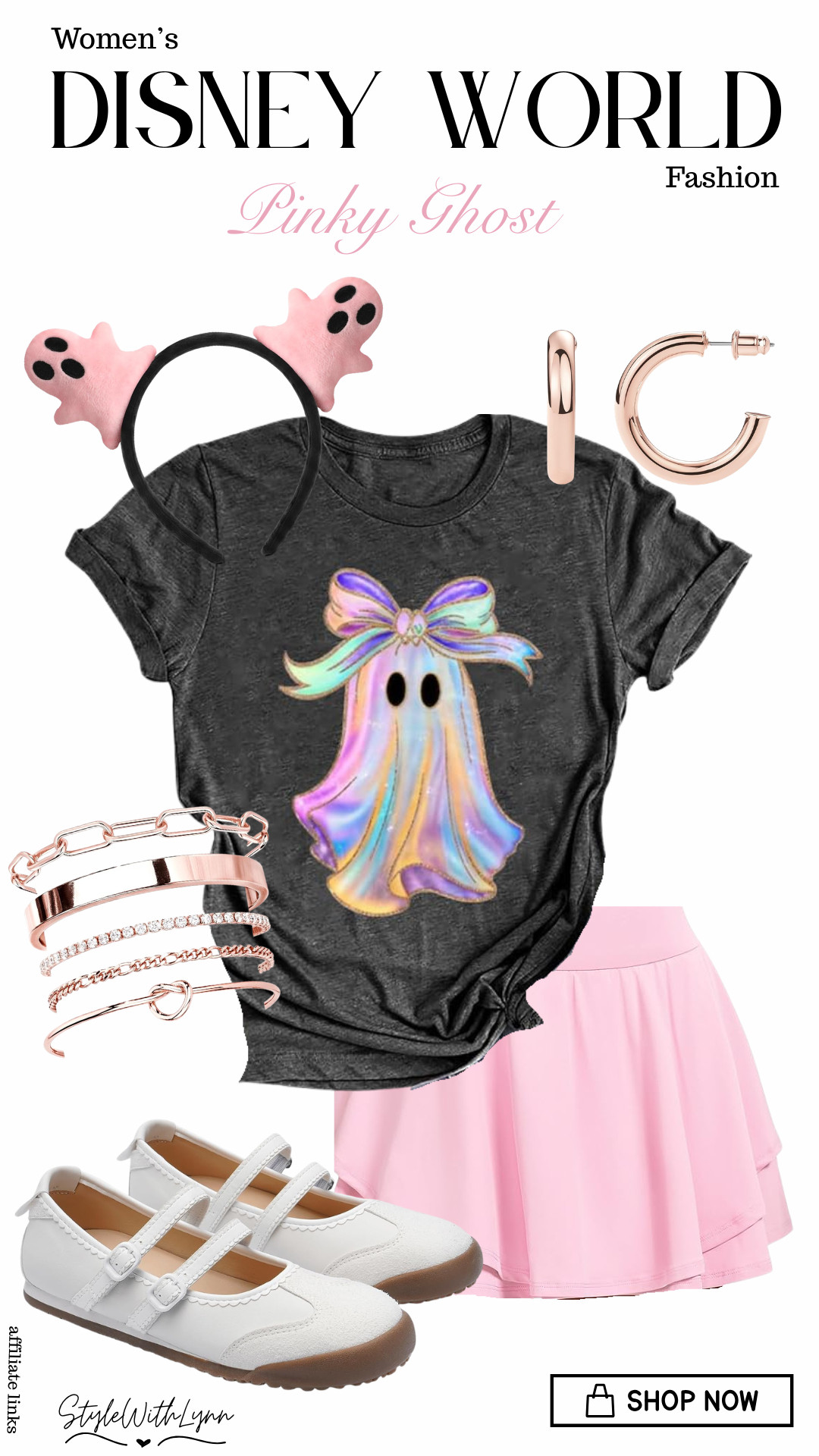 A little boo, a little pink, and a whole lot of spooky sweetness! 👻💗✨

This pink ghost-inspired look is proof that Halloween style doesn’t have to be all black and orange. Add a playful pop of color with a fun graphic tee, cozy fall layers, and your favorite accessories for a magical spooky season outfit that’s cute, comfy, and full of personality. 🎃🌸

Perfect for Halloween parties, Disney park days, or anyone who loves a softer take on spooky style. Because sometimes the cutest ghosts are the ones wearing pink! 👻💕

Save this Halloween outfit inspo for your next festive adventure and follow for more Disney-inspired fashion, seasonal looks, and magical style ideas! ✨

#PinkHalloween #GhostOutfit #HalloweenOutfitIdeas #SpookyCuteStyle #DisneyStyle #DisneyWorldOutfits #DisneyBound #FallFashion #HalloweenFashion #SpookySeasonStyle 

 #LTKootd #LTKmomlife #LTKSeasonal