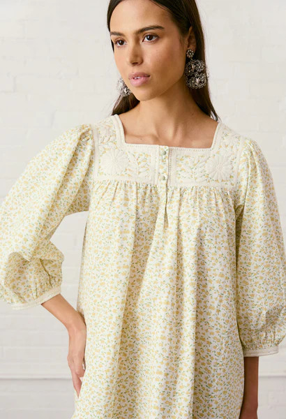 Marta Amarillo Floral | Mi Golondrina