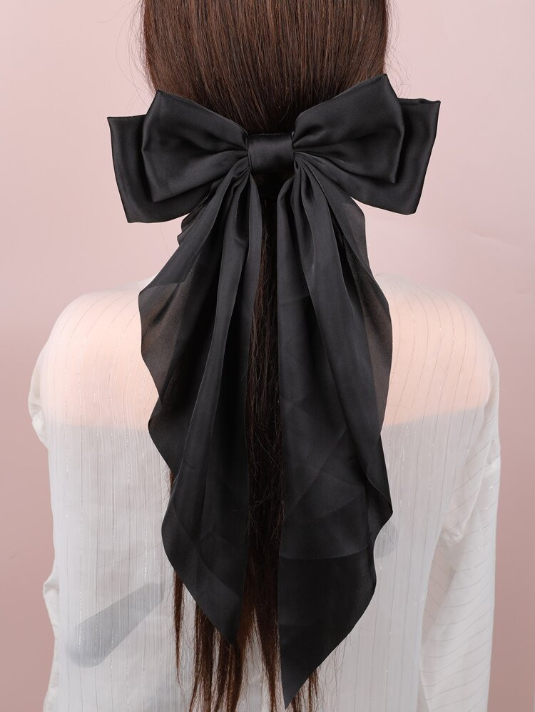 Solid Bow Decor Hair Clip | SHEIN