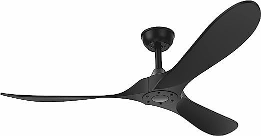 alescu Black Ceiling Fan 52" with Remote Control,Modern Reversible DC Motor for Patio Bedroom Liv... | Amazon (US)
