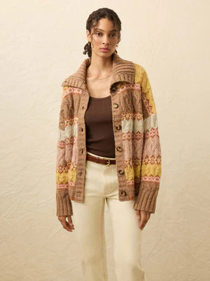 Highland Fairisle Cardigan - Lakeside Fairisle Haze | Faherty