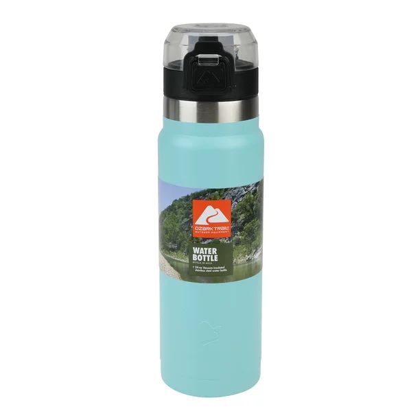 Ozark Trail 24 oz Teal Insulated Stainless Steel Water Bottle - Walmart.com | Walmart (US)