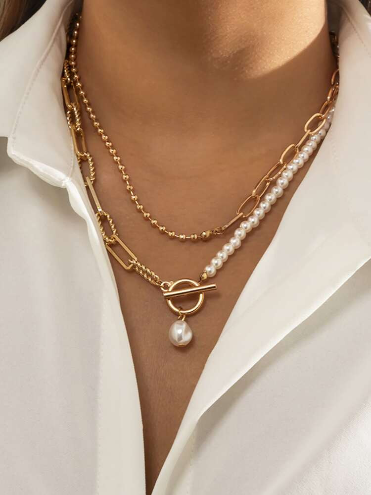 Faux Pearl Decor Necklace | SHEIN