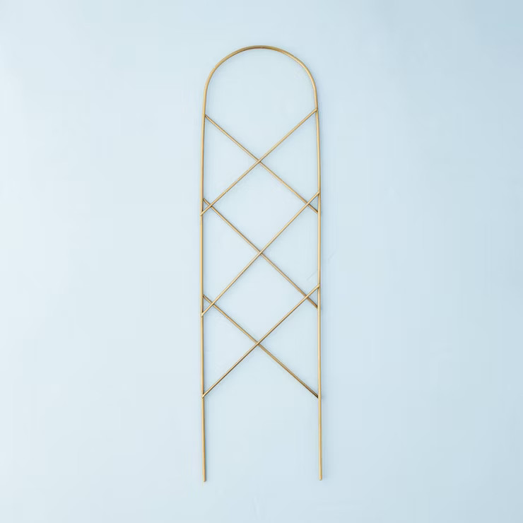 22" Metal Plant Trellis Brass Finish - Hearth & Hand™ with Magnolia | Target