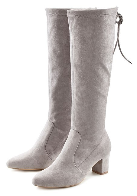 SUEDE LOOK TALL BOOTS | Lascana