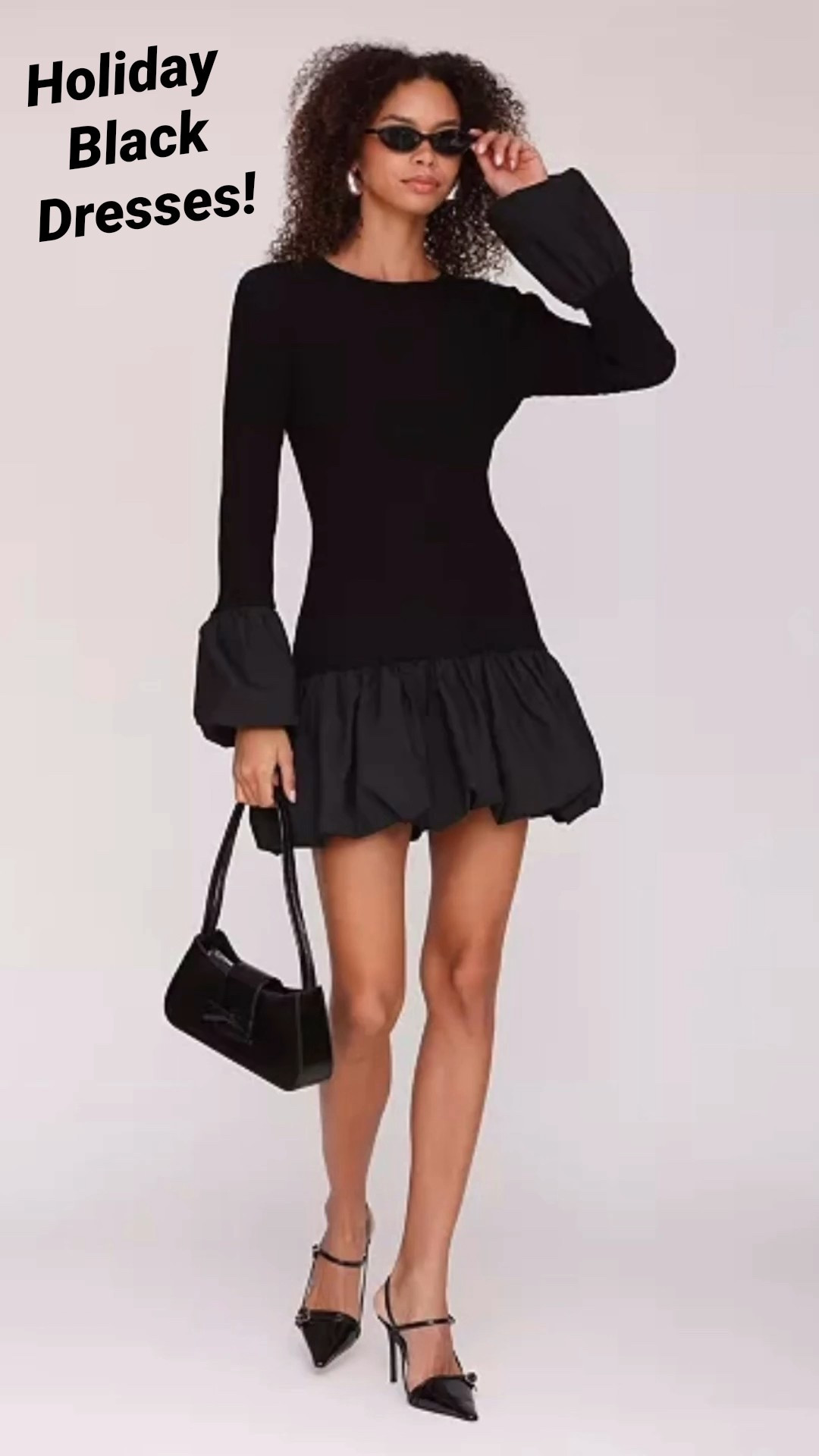 Black dresses are always a win for the holidays.  @macys @macysstylecrew #macysstylecrew