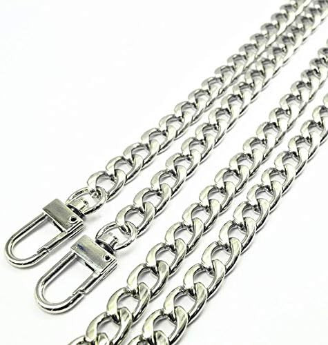 WEICHUAN 47" DIY Iron Flat Chain Strap Handbag Chains Accessories Purse Straps Shoulder Cross Bod... | Amazon (US)