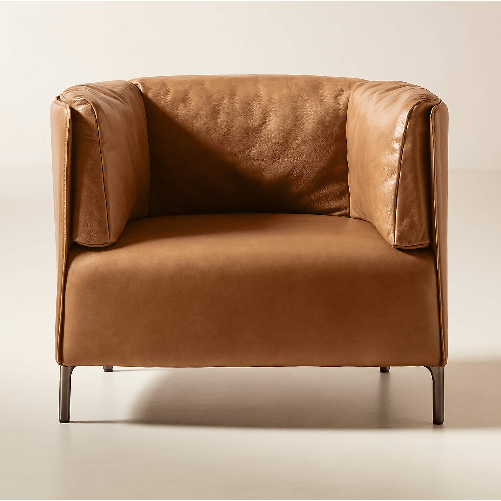 Clarendon Saddle Leather Accent Chair + Reviews | CB2 | CB2