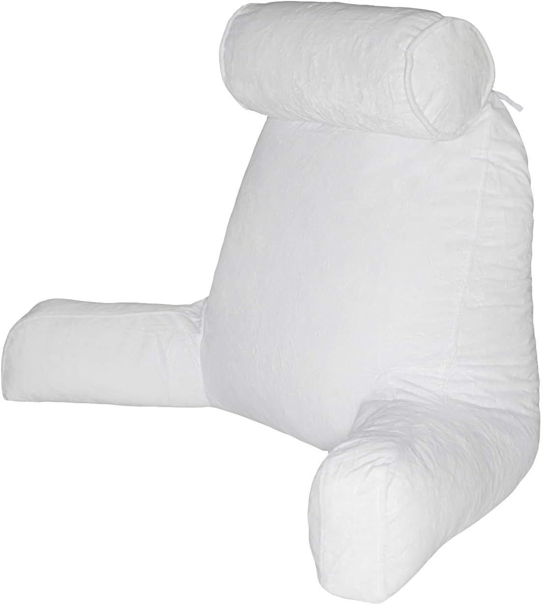 Husband Pillow XXL White Backrest with Arms - Adult Reading Pillow Shredded Memory Foam, Ultra-Co... | Amazon (US)