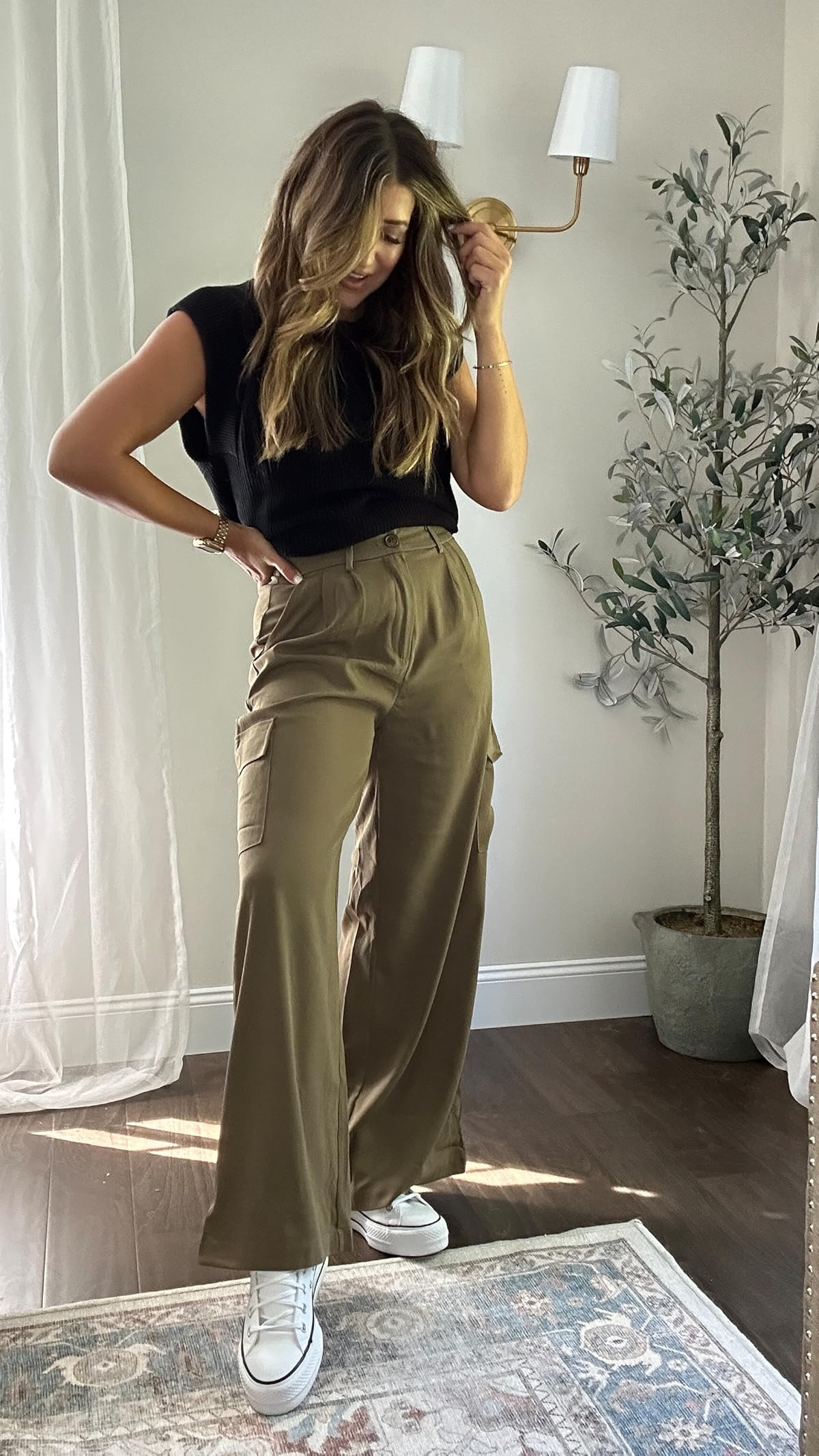 Wide leg cargo pants | Amazon (US)