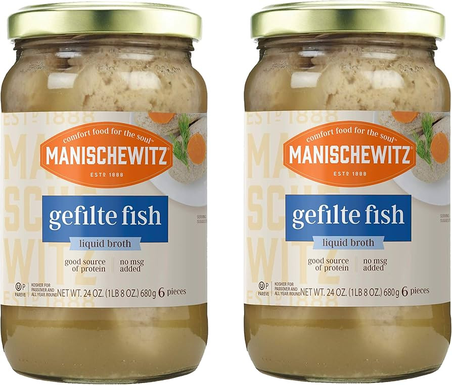 Manischewitz Gefilte Fish in Liquid Broth, Kosher for Passover, 24 Ounce (Pack of 2) | Amazon (US)
