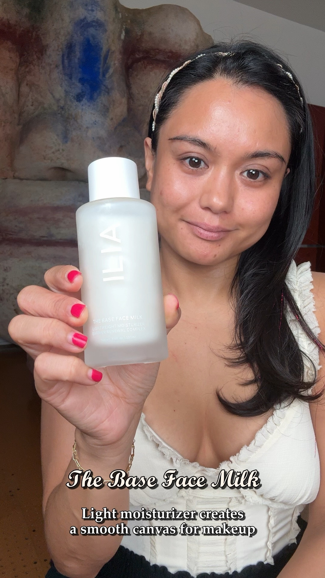 Full Face of Ilia Beauty 💚 Love their products because it enhances your natural beauty. ✨ And Ilia is a clean & vegan company. 🌱 

🔹 The Base Face Milk
➡️ Light moisturizer creates a smooth canvas for makeup. 

🔹Bright Start Eye Cream 
➡️ Brighten & depuff under eyes with a plant-based retinol alternative.

🔹 Skin Rewind Complexion Stick
➡️Buildable coverage. Blurs imperfections. 

🔹Liquid Powder Eye Tint in Sheen 
➡️ Easily blend or build it up for a bolder look.

🔹Multi-Stick in All of Me 
➡️Versatile product for lip & cheek. 

🔹Soft Focus Setting Powder
➡️ Lock in your makeup look. 

#LTKBeauty