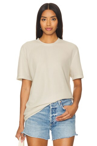 WAO Rib Textured Tee in Beige from Revolve.com | Revolve Clothing (Global)