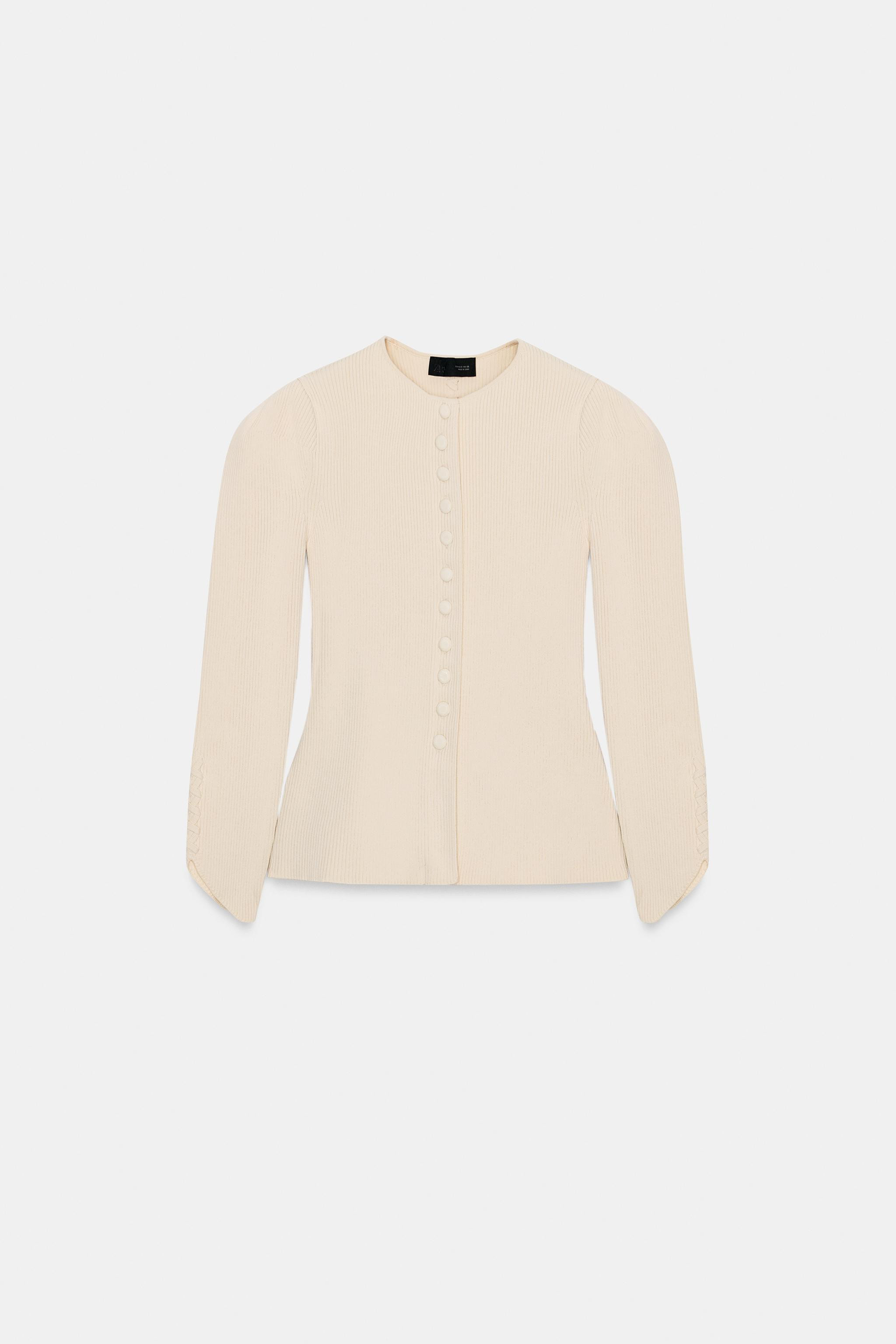 CARDIGAN WITH PUFF SLEEVES | Zara US