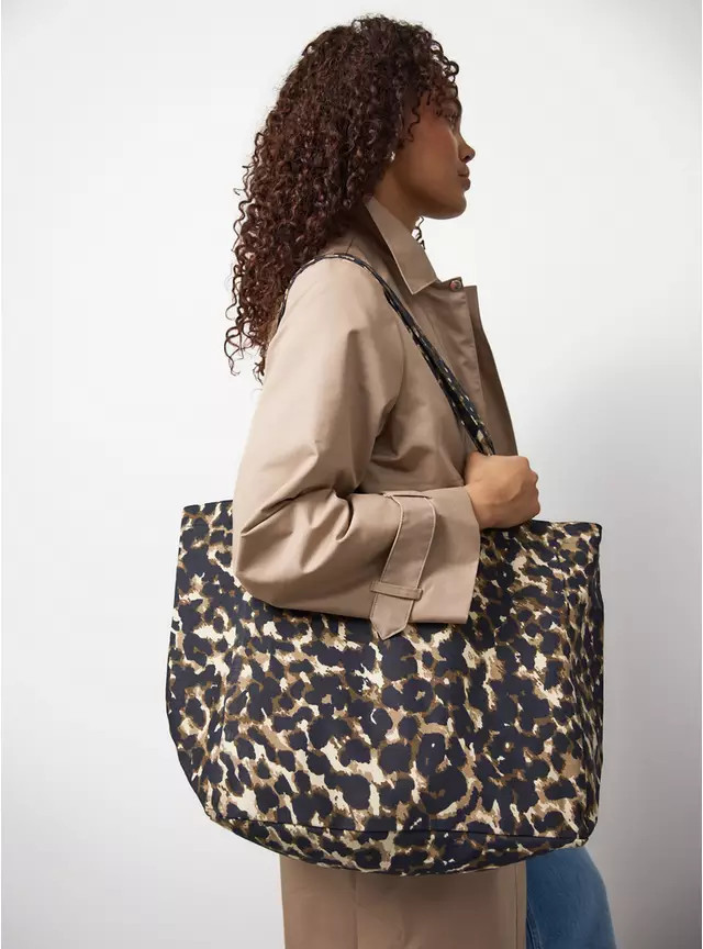 Buy Leopard Print Canvas Tote Bag One Size | Bags | Tu | Tu Clothing