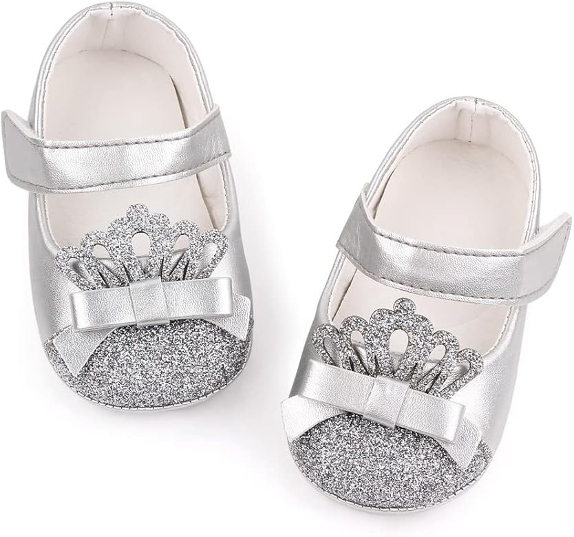 Meckior Infant Baby Girls Soft Sole Bowknot Princess Wedding Dress Mary Jane Flats Prewalker Newb... | Amazon (US)