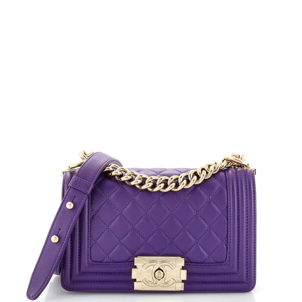 Boy Flap Bag Quilted Lambskin Small | Rebag