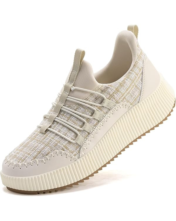 Kyedoo Women's Platform Chunky Sneakers Comfortable Casual Fashion Lace-up City Travel Walking Sh... | Amazon (US)