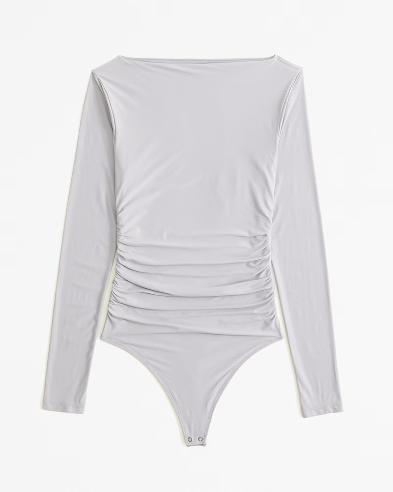 Women's Soft Matte Seamless Long-Sleeve Slash Bodysuit | Women's Tops | Abercrombie.com | Abercrombie & Fitch (US)